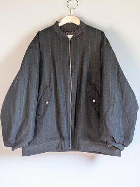 THE FRANKIE SHOP  Oversized Astra Bomber M/L Grey Stripe - THE ORIGINAL GRAIL